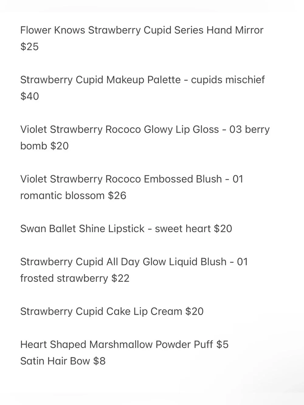 Flowerknows Makeup Bundle